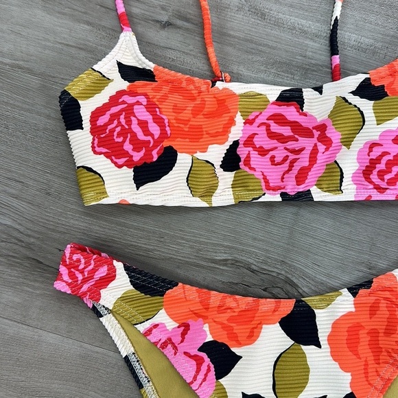 ☀️BILLABONG☀️ Magic Gardens Skinny Mini Crop MAGIC GARDEN HIKE BIKINI SET - Picture 8 of 12
